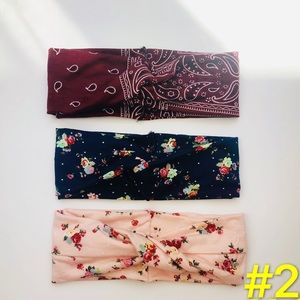 Cross Headbands 3pcs